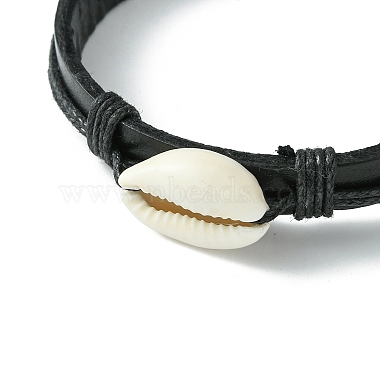 Verstellbare geflochtene Armbänder aus Rindsleder(BJEW-JB04438-02)-2