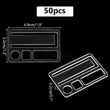 Elite 50Pcs Acrylic Thread Winding Boards(TOOL-PH0001-80B)-2