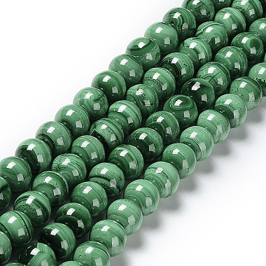 Chapelets de perles en malachite naturelle(G-F571-27AB1-7mm)-2