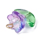 8Pcs 8 Color Glass Pendant(PALLOY-JF02368)-4