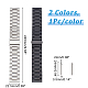 dicosmetic 2pcs 2 couleurs 303 bracelets de montre à dégagement rapide en acier inoxydable(FIND-DC0001-20)-2