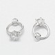 Ring Brass Micro Pave Cubic Zirconia Charms(X-ZIRC-F017-02P)-1