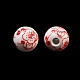 Floral Printed Porcelain Beads(PORC-Q202-10mm-1)-4