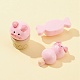 10Pcs 10 Styles Opaque Resin Cute Pig Imitation Food Decoden Cabochons(CRES-FS0001-13)-2