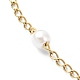 Glass Pearl Beaded Chain Anklet with Curb Chains(AJEW-AN00542)-3