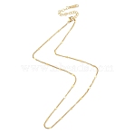 Ion Plating(IP) 304 Stainless Steel Link Chain Necklace for Men Women, Real 14K Gold Plated, 16.06 inch(40.8cm)(NJEW-M200-07G)