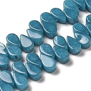 Natural Aquamarine Beads Strands, Teardrop, Top Drilled, 9~10x5~5.5x3.5~4mm, Hole: 0.7mm, about 40~48pcs/strand, 7.09~7.28''(18~18.5cm).(G-B064-B09)
