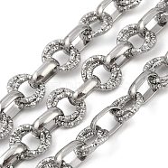 Non-Tarnish 304 Stainless Steel Link Chains, Unwelded, Stainless Steel Color, Ring: 12x2mm(CHS-A013-03P-01)