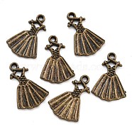 Tibetan Style Alloy Pendants, Dress Charms, Cadmium Free & Nickel Free & Lead Free, Antique Bronze, 19x14x1.5mm, Hole: 1.4mm, about 1320pcs/1000g(TIBE-T014-32AB)
