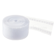 Nylon Curtain Tape for Hook, Drapery Header Tape, Flat, White, 80mm, 25m/roll(DIY-WH0569-64)