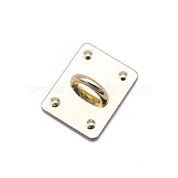 Zinc Alloy Rectangle Cell Phone Holder Stand, Finger Grip Ring Kickstand, Light Gold, 2.7x2.1cm(MOBA-PW0001-38B-LG)