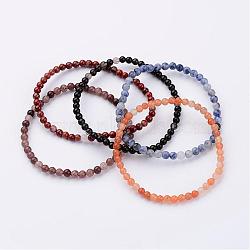 Natural Mixed Stone Stretch Bracelets, with Elastic Fibre Wire, 2-1/8 inch(55mm)(BJEW-JB02460)