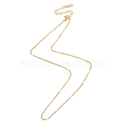 Ion Plating(IP) 304 Stainless Steel Link Chain Necklace for Men Women, Real 14K Gold Plated, 16.06 inch(40.8cm)(NJEW-M200-07G)