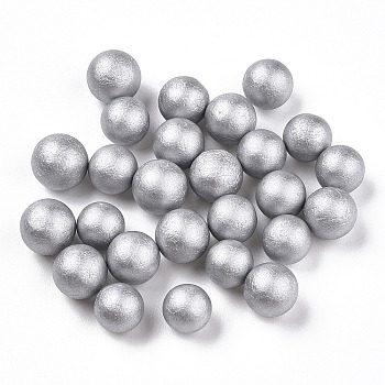 Small Craft Foam Balls, Round, for DIY Wedding Holiday Crafts Making, Silver, 7~10mm