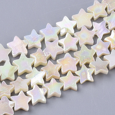 9mm Creamy White Star Freshwater Shell Beads