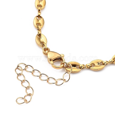 304 Stainless Steel Coffee Bean Chain Necklaces(NJEW-JN03046)-3