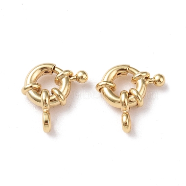 Real 24K Gold Plated Brass Spring Ring Clasps