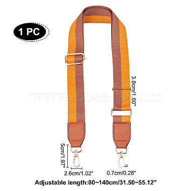 Stripe Pattern Adjustable Nylon Bag Strap(FIND-WH0092-40B)-3