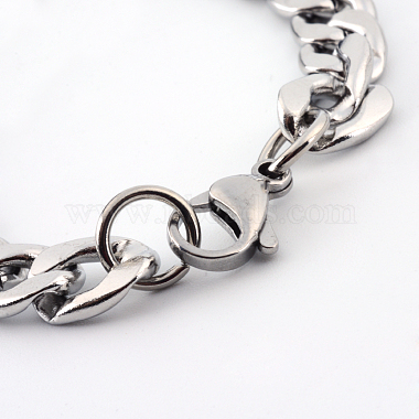 201 Stainless Steel Curb Chains  Necklaces(NJEW-R063-30P)-3