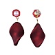 Rubberized Style Acrylic Dangle Earrings(EJEW-JE03366-02)-2