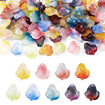 90Pcs 9 Colors Handmade Lampwork Beads, Petals, Mixed Color, 19.5x17x5.5mm, Hole: 1.2mm, 10pcs/color(LAMP-TA0002-40)