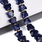 Natural Sodalite Beads Strands, Butterfly, with Seed Beads, 7~8.5x9.5~11x3.5~5mm, Hole: 1~1.2mm, about 41~45pcs/strand, 14.96~15.16 inch(38~38.5cm)(G-N371-10A-03)