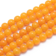 Natural Topaz Jade Beads Strands, Round, 8~8.5mm, Hole: 0.8mm, about 50pcs/strand, 15.55 inch(39.5cm)(G-L552H-15)