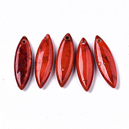 Natural Howlite Pendants, Dyed, Horse Eye, 23~24x7.5x3.5mm, Hole: 1.5mm(G-S364-078D)