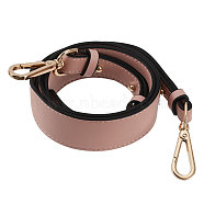 Leather Adjustable Bag Handles, with Alloy Swivel Clasps, Rosy Brown, 102~108x3.75cm(PURS-WH0005-80KCG-03)