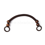 Nylon Bag Handle, with Wood Beads, Purse Replacement Accessories, Coconut Brown, 37cm(FIND-WH0038-61B)