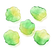 Glass Beads, Lotus Petal, Light Green, 24.5x24x6.5mm, Hole: 1.2mm(GLAA-Q095-01A)