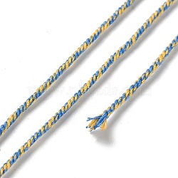 Polyester Twisted Cord, Round, for DIY Jewelry Making, Gold, 1.2mm, about 38.28 Yards(35m)/Roll(OCOR-G015-01B-31)