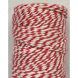 Macrame Cotton Cord, Twisted Cotton Rope, Dyed, for Crafts, Gift Wrapping, Crimson, 2mm, about 10.93 yards(10m)/roll(OCOR-L039-D06)