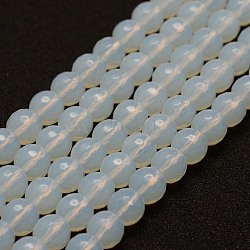 Opalite Bead Strands, Round, Faceted, 6mm, Hole: 0.5mm, about 68pcs/strand, 15.1 inch(38.5cm)(X-G-G687-31-6mm)