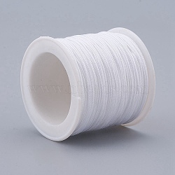 Nylon Thread, DIY Material for Jewelry Making, White, 1mm, 100yards/roll(NWIR-K013-B11)