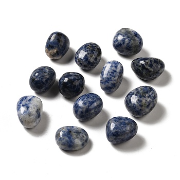 Natural Blue Spot Jasper Beads, Tumbled Stone, Healing Stones, for Reiki Healing Crystals Chakra Balancing, Vase Filler Gems, No Hole/Undrilled, Nuggets, 17~30x15~27x8~22mm