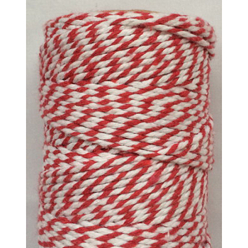 Macrame Cotton Cord, Twisted Cotton Rope, Dyed, for Crafts, Gift Wrapping, Crimson, 2mm, about 10.93 yards(10m)/roll