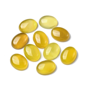 Natural Yellow Agate Cabochons, Oval, 16x12x5mm