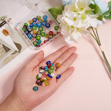 2 Strands Handmade Millefiori Glass Beads(LAMP-CJ0001-18)-5