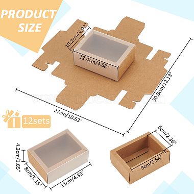 Foldable Paper Drawer Boxes with Clear Plastic Cover(CON-WH0095-68B-05)-2