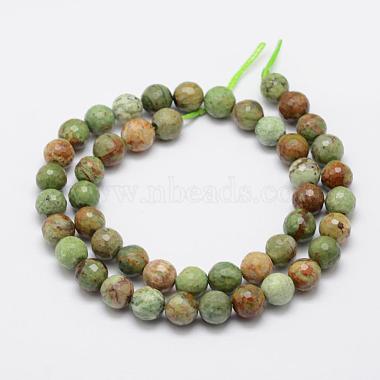 Chapelets de perles en opale vert naturel(G-K209-05A-6mm)-3