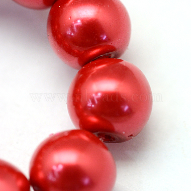 Baking Painted Pearlized Glass Pearl Round Bead Strands(HY-Q003-12mm-74)-3