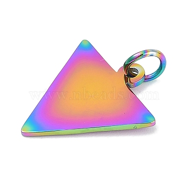 Rainbow Color Triangle 304 Stainless Steel Pendants