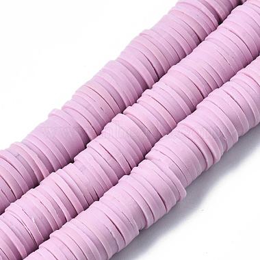 Pearl Pink Disc Polymer Clay Beads