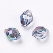Imitation Austrian Crystal Beads, Grade AAA, Faceted, Oval, Colorful, 8x11mm, Hole: 0.9~1mm(SWAR-F054-11x8mm-31)