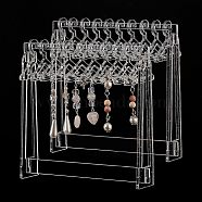 Transparent Acrylic Earring Display Stands, Coat Hanger Shape, Clear, Finish Product: 15x2.95x14cm, about 14pcs/set(EDIS-WH0029-12)