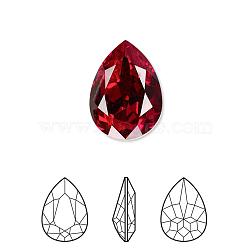 Austrian Crystal Rhinestone, 4320, Crystal Passions, Foil Back,  Faceted Pear Fancy Stone, 208_Siam, 8x6x3mm(4320-8x6mm-208(F))