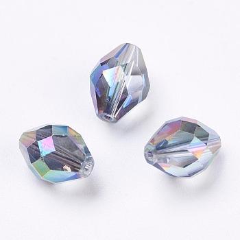 Imitation Austrian Crystal Beads, Grade AAA, Faceted, Oval, Colorful, 8x11mm, Hole: 0.9~1mm