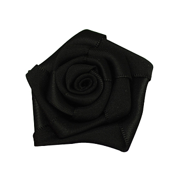 Handmade Woven Costume Accessories, Flower, Black, 36x41x15mm