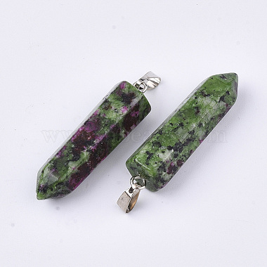 Natural Ruby in Zoisite Point Pendants(X-G-R220-34K)-2